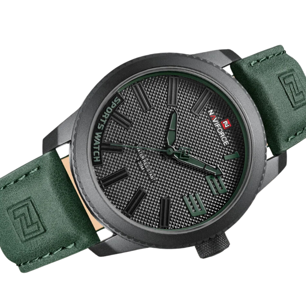 Relógio Masculino com Pulseira de Couro Chrono Pulse