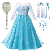 Vestido Fantasia Rainha Elsa (Frozen) - Carnaval