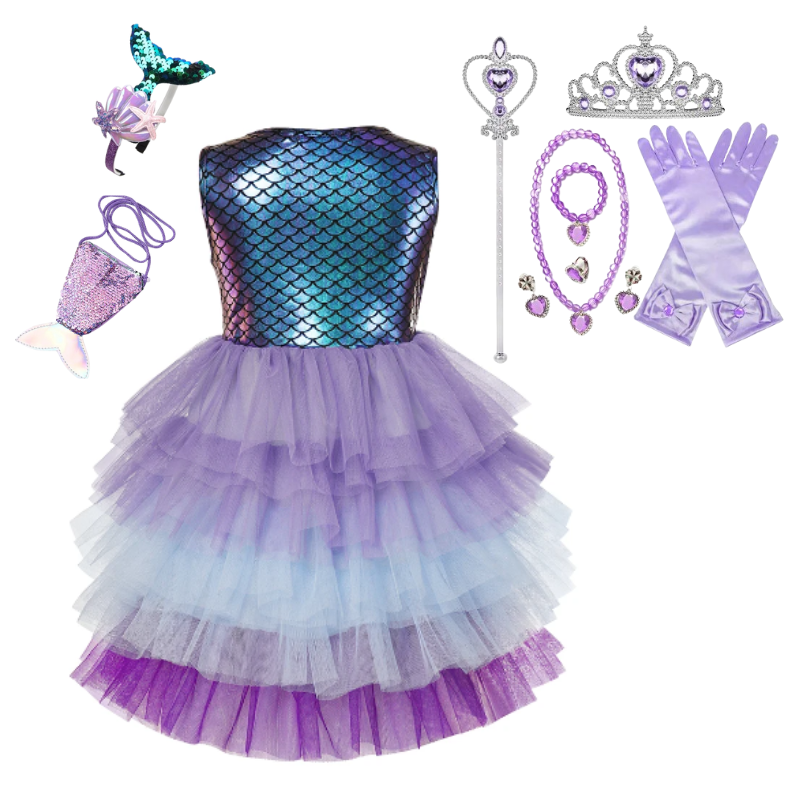 Vestido Fantasia Ariel