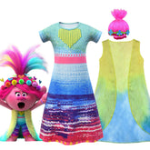 Vestido Fantasia Poppy Trolls 2