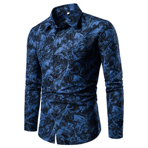 Camisa Masculina Social floral Estampada  De Alta Qualidade