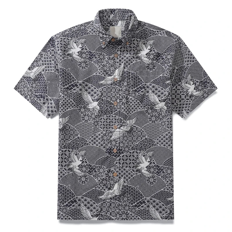 Camisa Masculina Manga Curta Casual Verão Estampa Animal