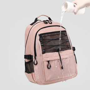 Mochila Multifuncional Feminina Impermeável Com Cadarço