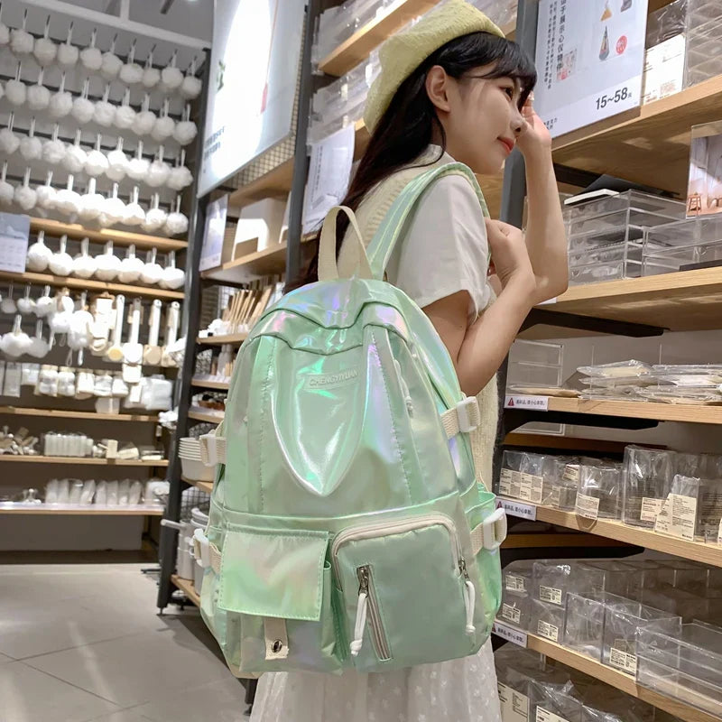 Mochila Unissex Para Adolescentes Design Moderno Refletivo