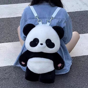 Mochila Infantil Design Urso Panda De Pelúcia