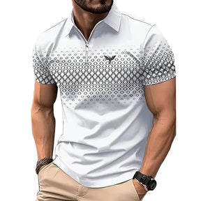 Camisa Masculina Casual Polo Estampada Manga Curta