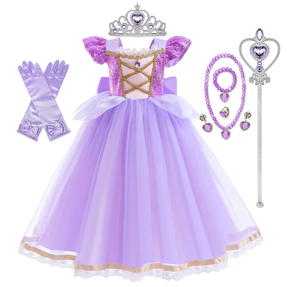 Vestido Fantasia Princesa SOFIA Simples (Reino Encantado)