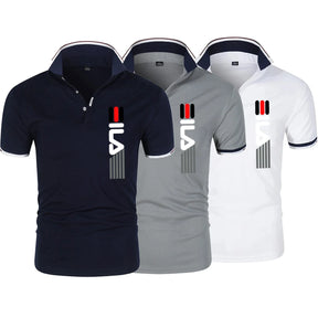 Camisa Masculina Polo Manga Curta Justa