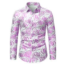 Camisa Masculina Estampa Floral Social Manga Comprida Botões