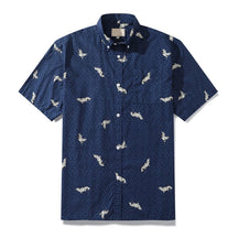 Camisa Masculina Manga Curta Casual Verão Estampa Animal