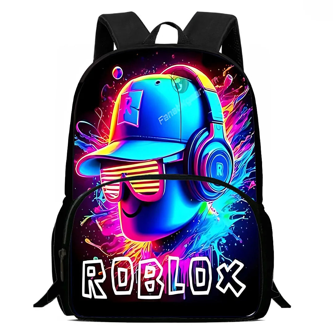 Mochila Unissex Infantil Design Roblox com Grande Capacidade e Durável