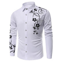 Camisa Masculina Social Manga Longa  Estampa De Folha