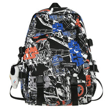 Mochila Masculina Versátil De Nylon Grande Capacidade Estampa de Letras