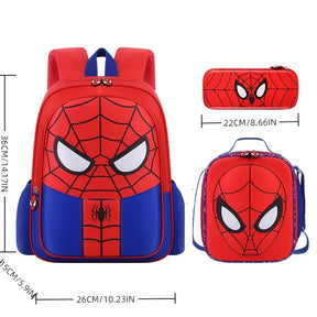 Mochila Unissex Homem-Aranha Leve com 3 Peças