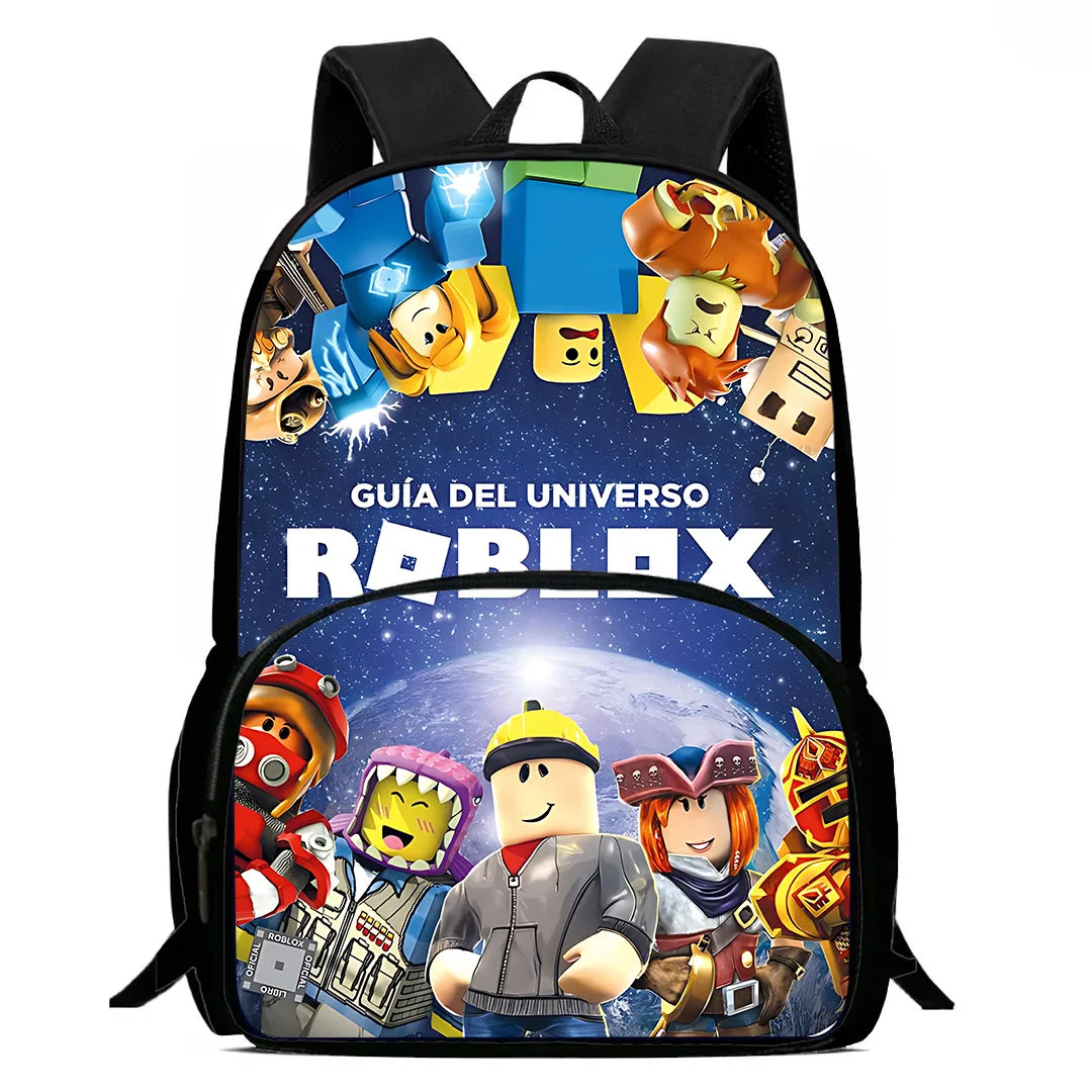 Mochila Unissex Infantil Design Roblox com Grande Capacidade e Durável