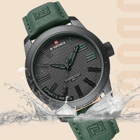 Relógio Masculino com Pulseira de Couro Chrono Pulse