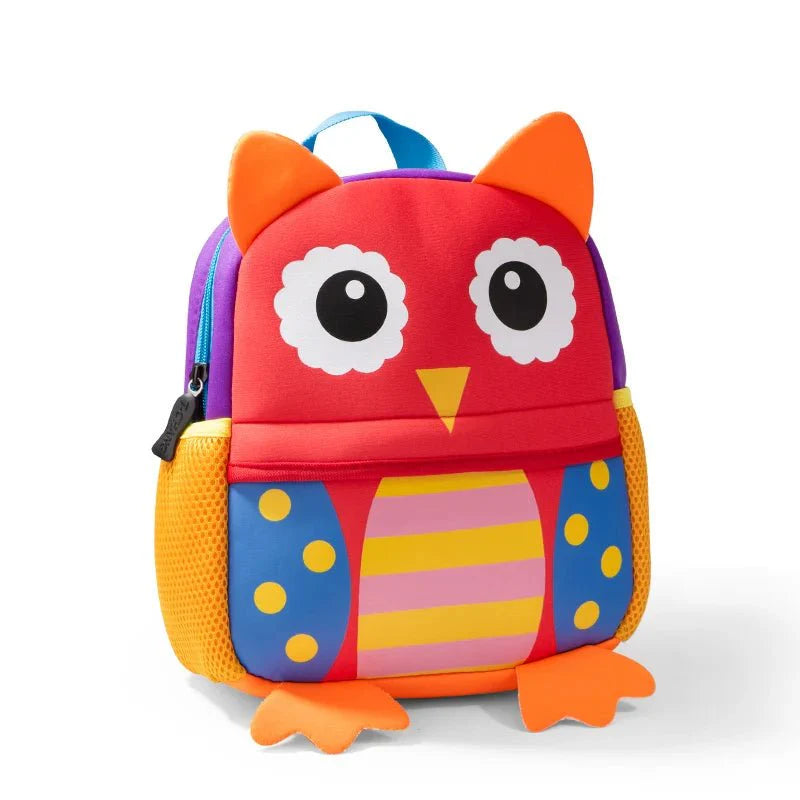 Mochila Infantil Animais 3D à Prova d'Água