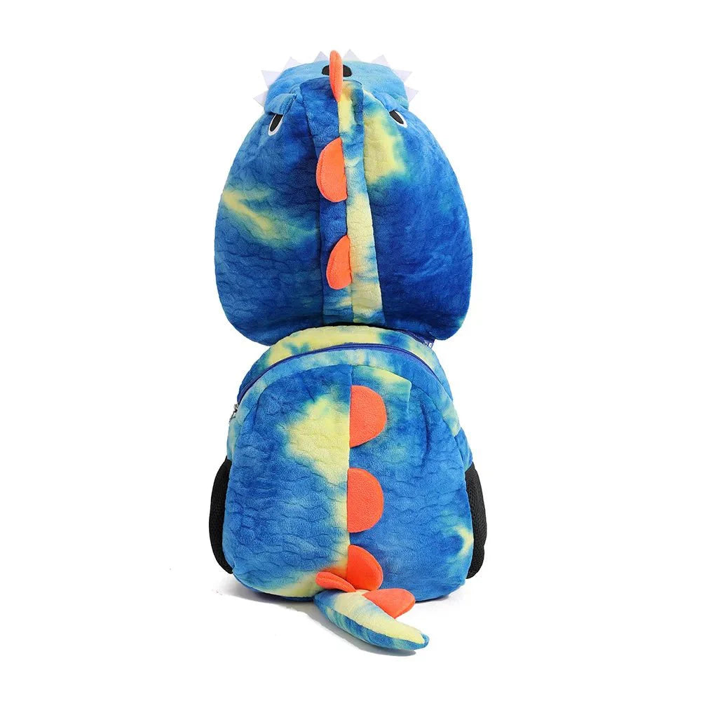 Mochila Infantil Dinossauro de Pelúcia com Capuz Removível