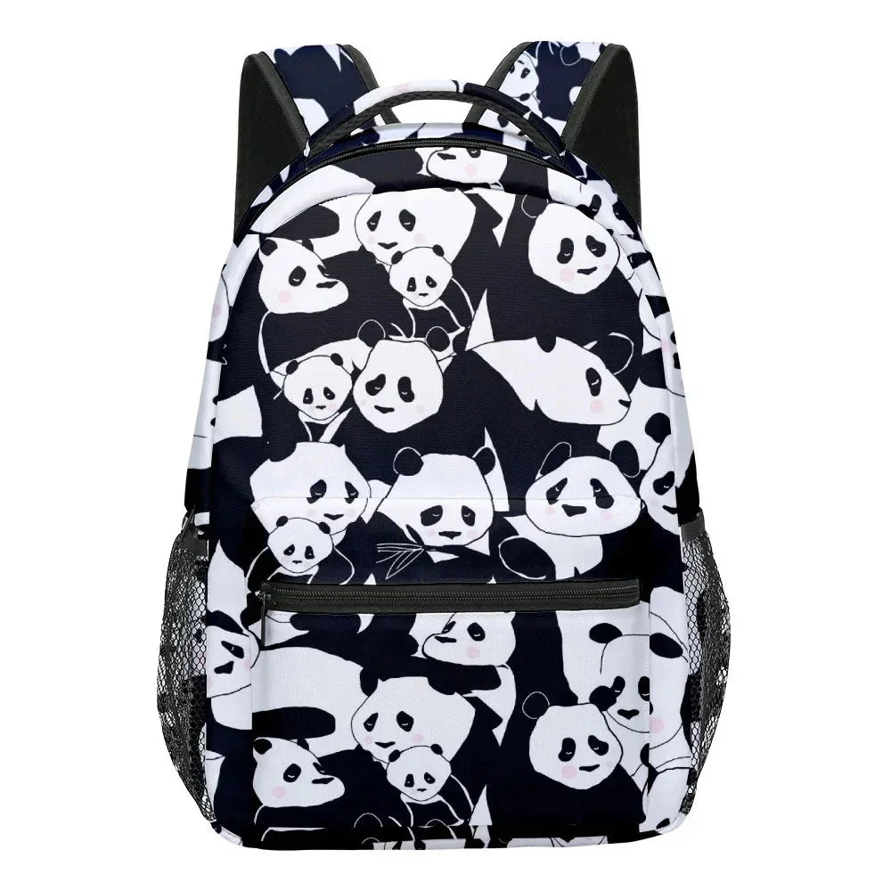 Mochila Multifuncional Unissex Estampa Panda Desenho