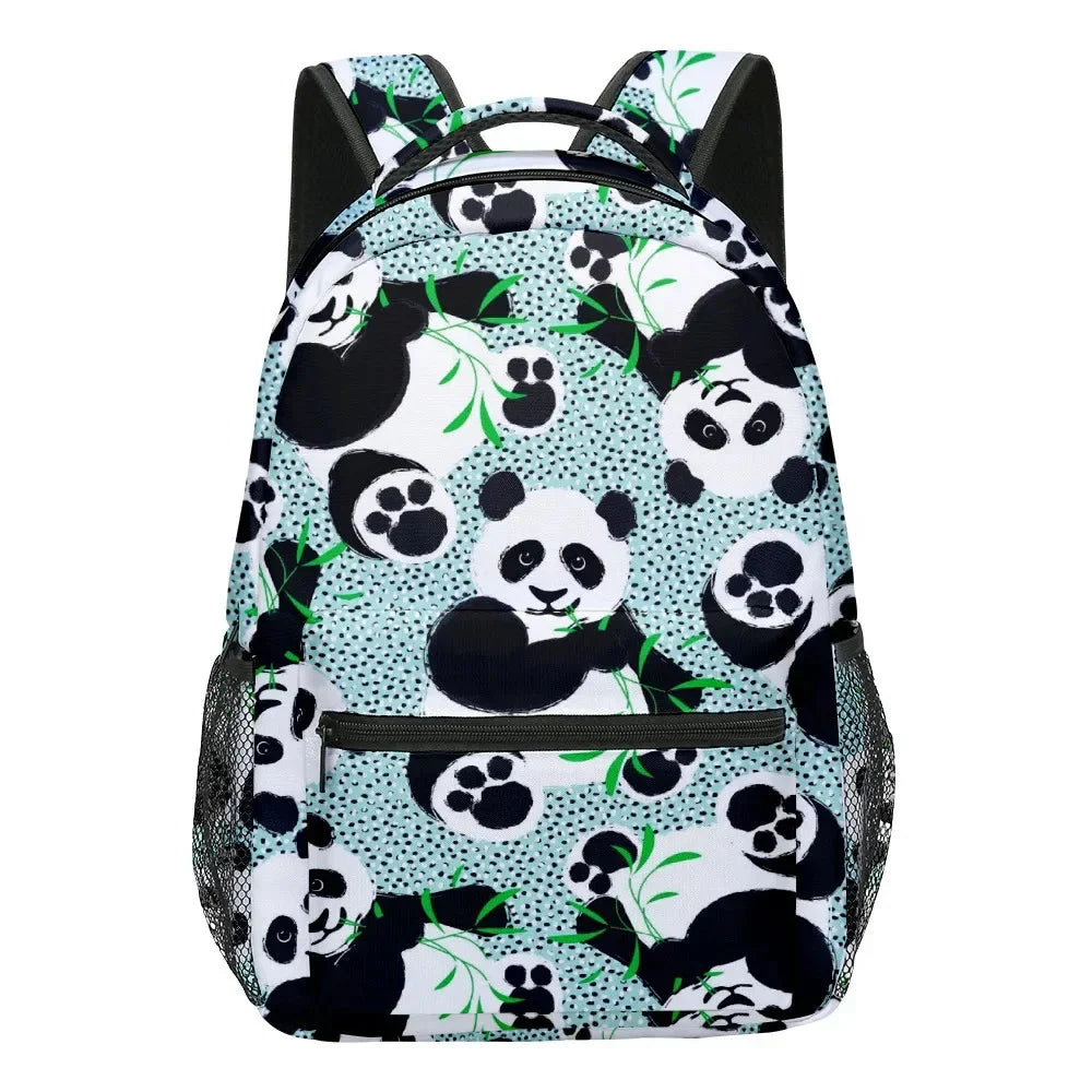 Mochila Multifuncional Unissex Estampa Panda Desenho